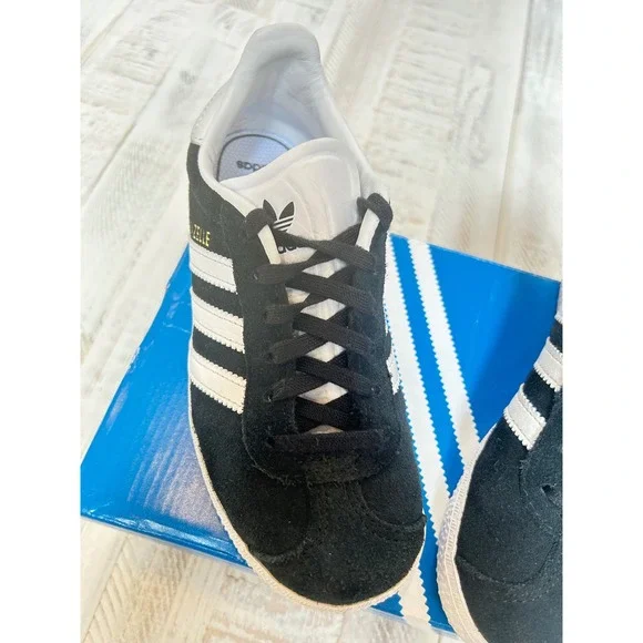 Adidas Gazelle Kids Sneakers Black White Suede Low Top Shoes BB2507 Size 13K - Picture 5 of 10